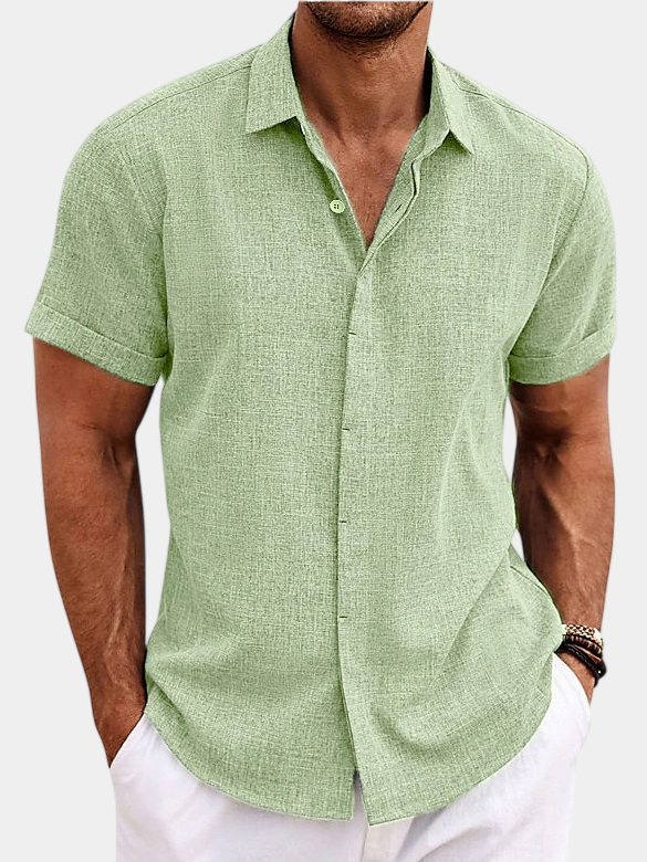Lightweight Cotton Linen Short Sleeve Shirt
