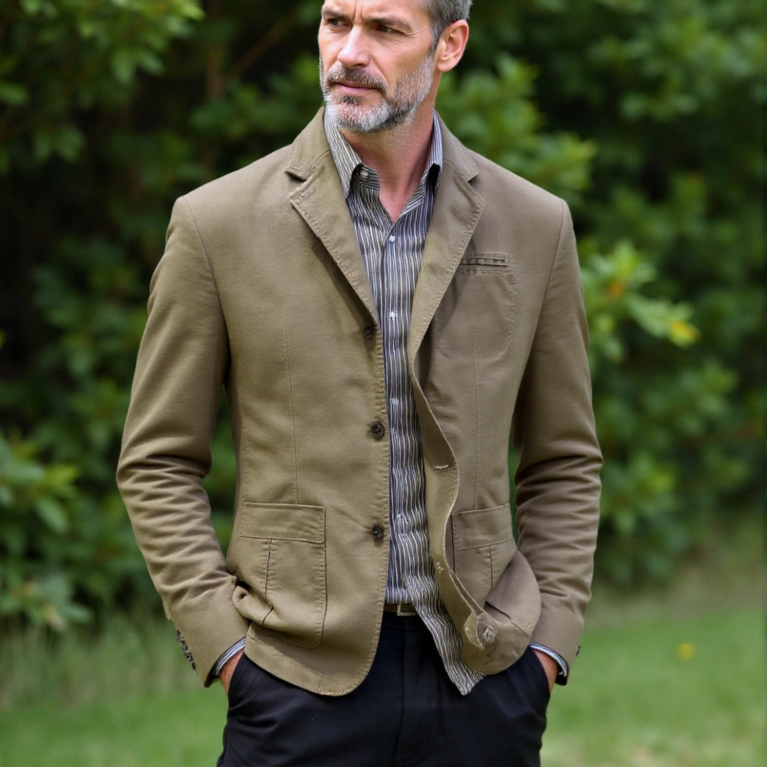 Men's 100% Cotton Slim Fit Blazer Jacket