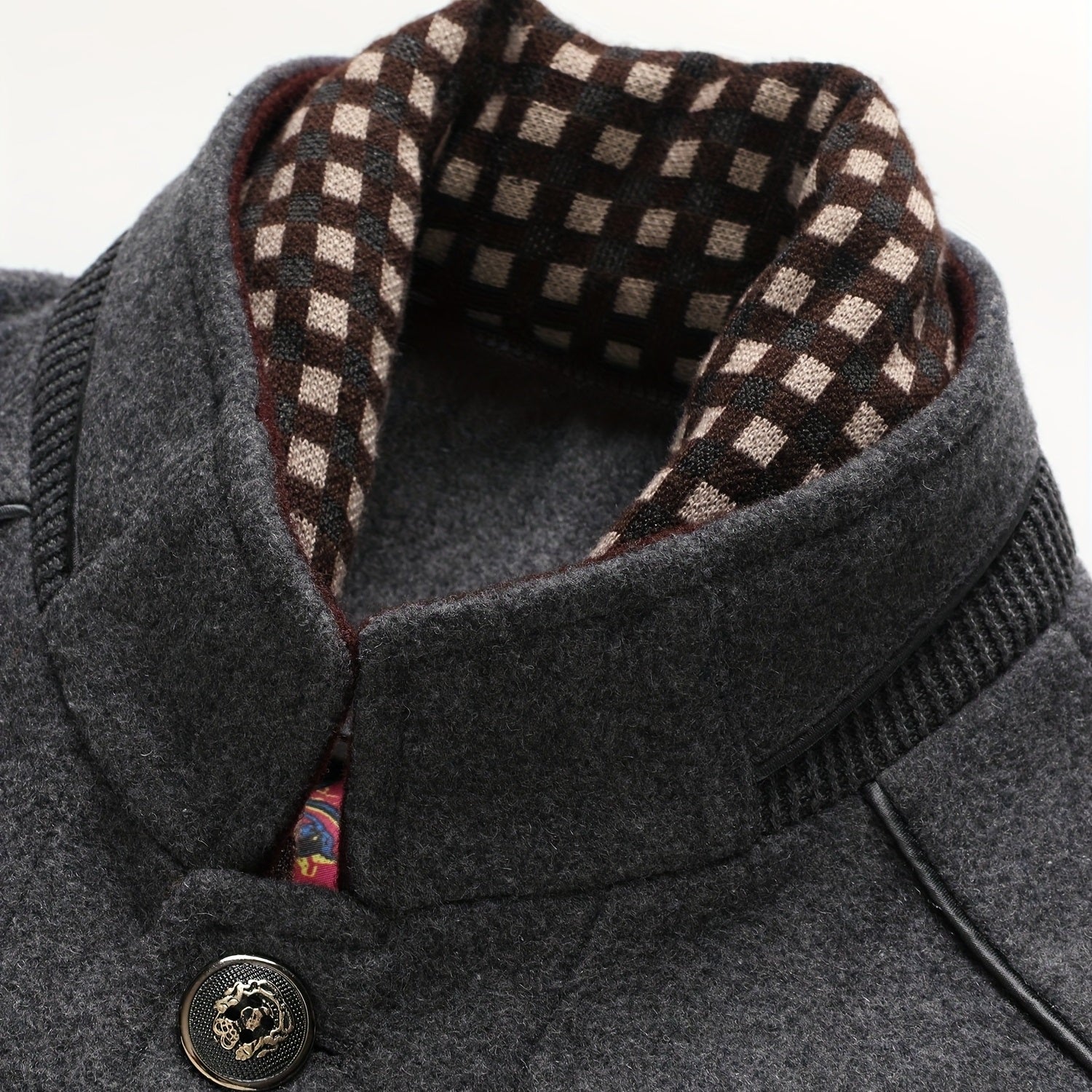Men's Premium Thick Wool Coat With Detachable Scarf