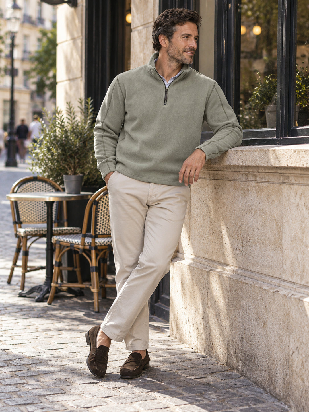 Premium Thick Stand Collar Polar Fleece Pullover