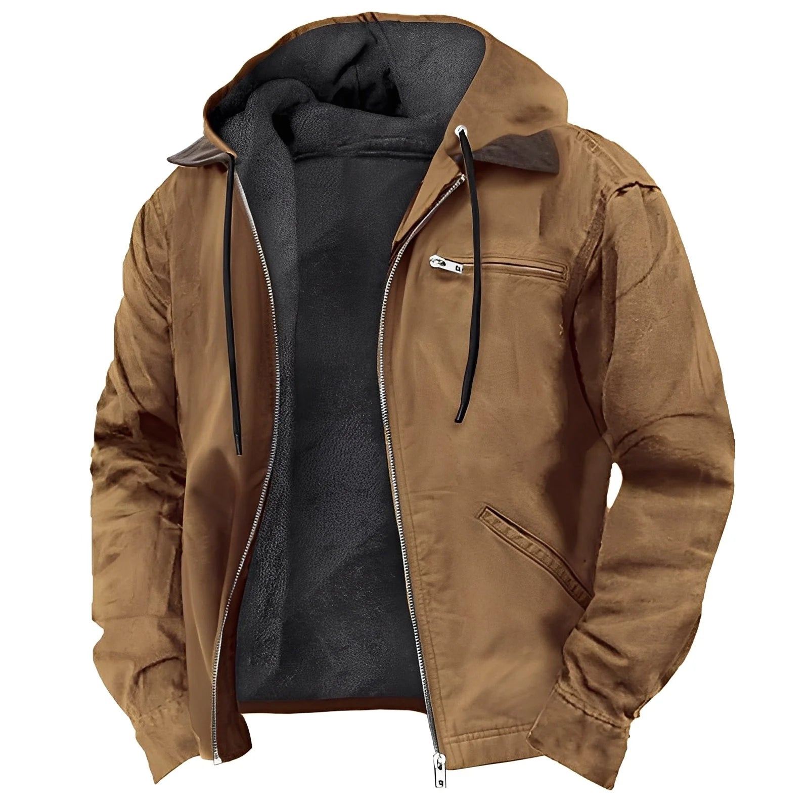Men's Premium Fleece Lined Zipper Hoodie Jacket