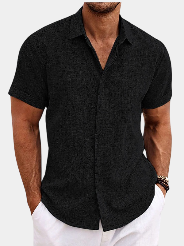 Lightweight Cotton Linen Short Sleeve Shirt