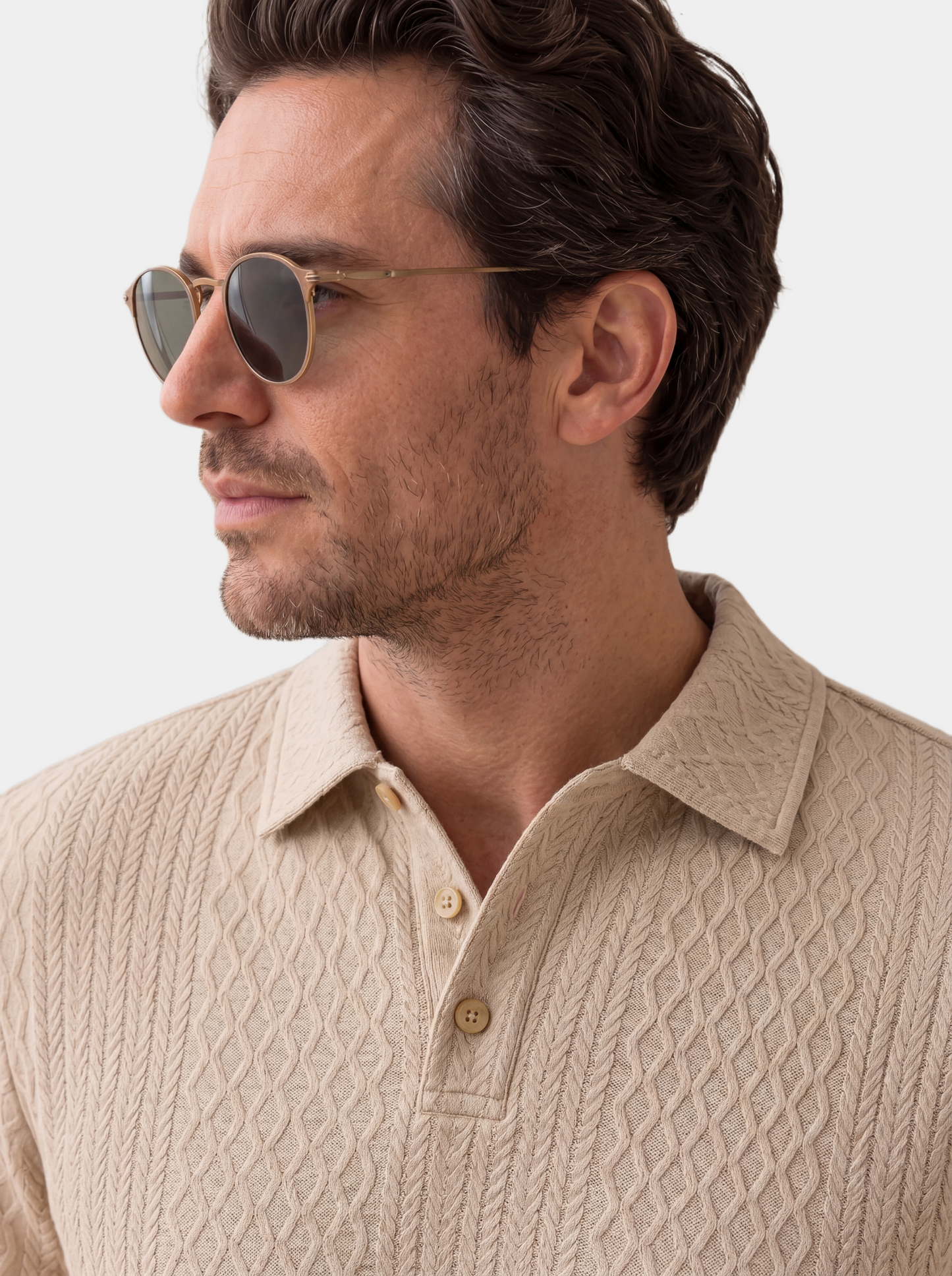 Classic Textured Jacquard Polo Shirt