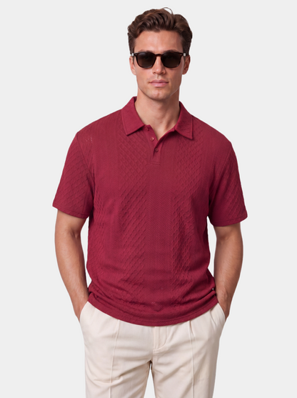 Classic Textured Jacquard Polo Shirt