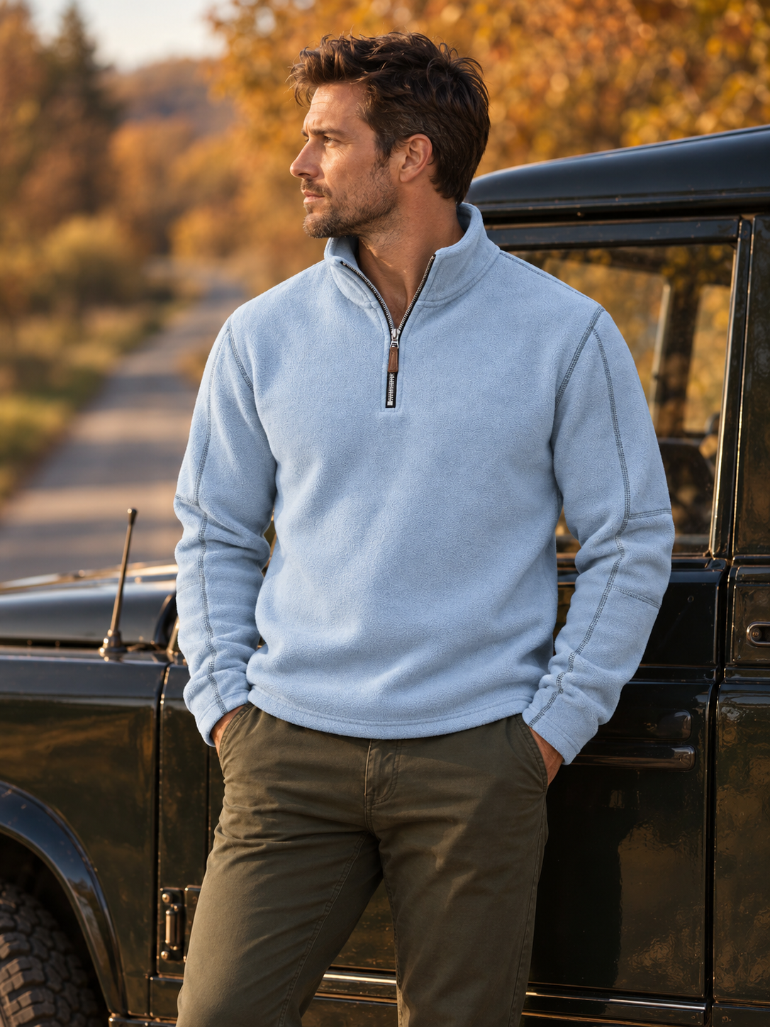 Premium Thick Stand Collar Polar Fleece Pullover