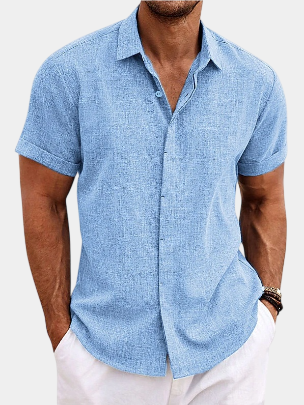 Lightweight Cotton Linen Short Sleeve Shirt