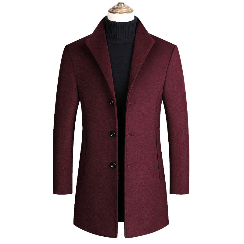 British Gentleman Winter Thick Wool Coat