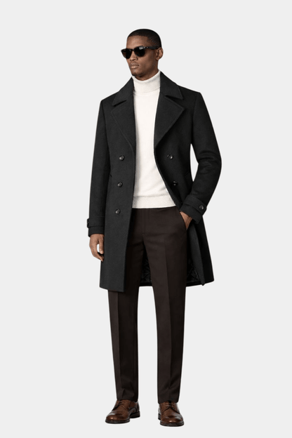 Ckesemen Double Breasted Slim-Fit Wool Coat