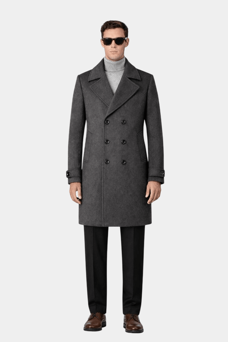 Ckesemen Double Breasted Slim-Fit Wool Coat