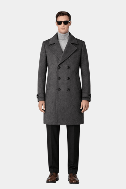 Ckesemen Double Breasted Slim-Fit Wool Coat