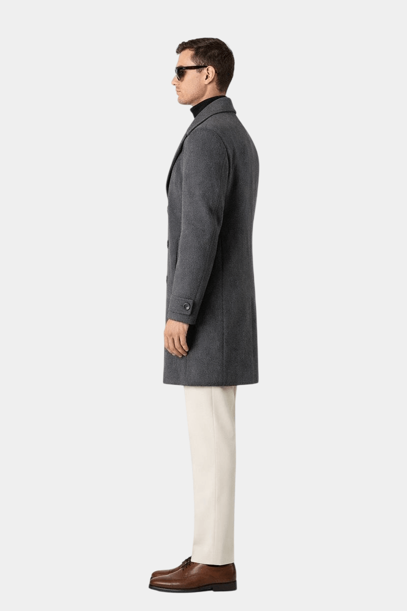 Ckesemen Double Breasted Slim-Fit Wool Coat