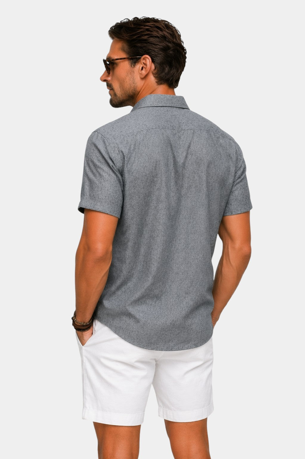 Casual Cotton Linen Short Sleeve Shirt