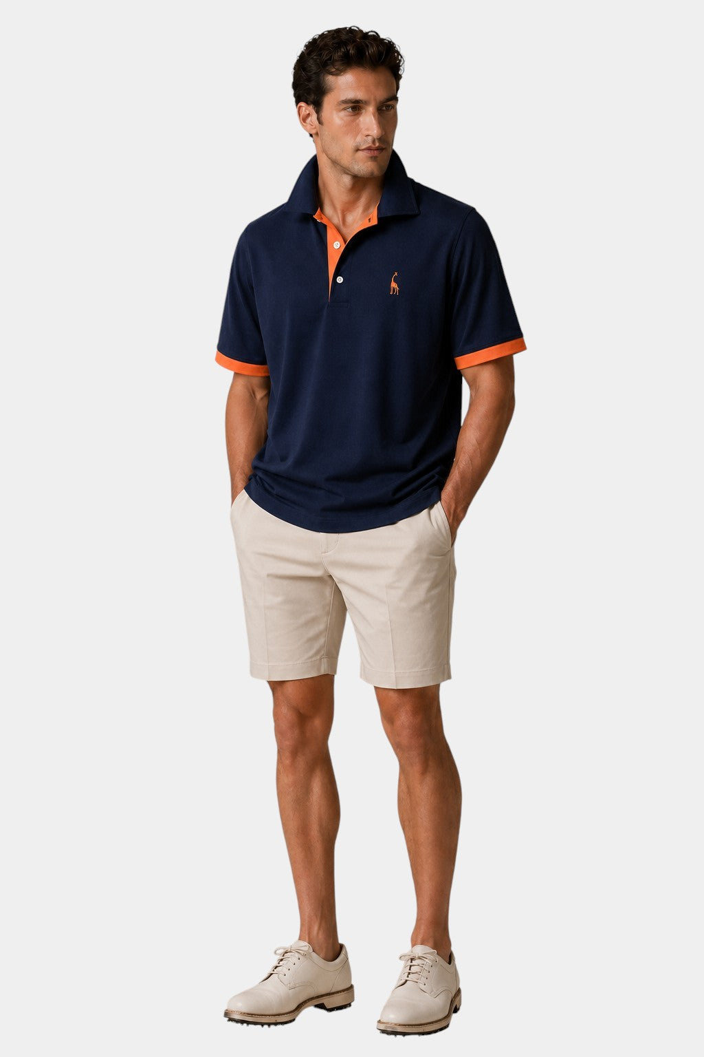 Cotton Blend Embroidered Polo Shirt