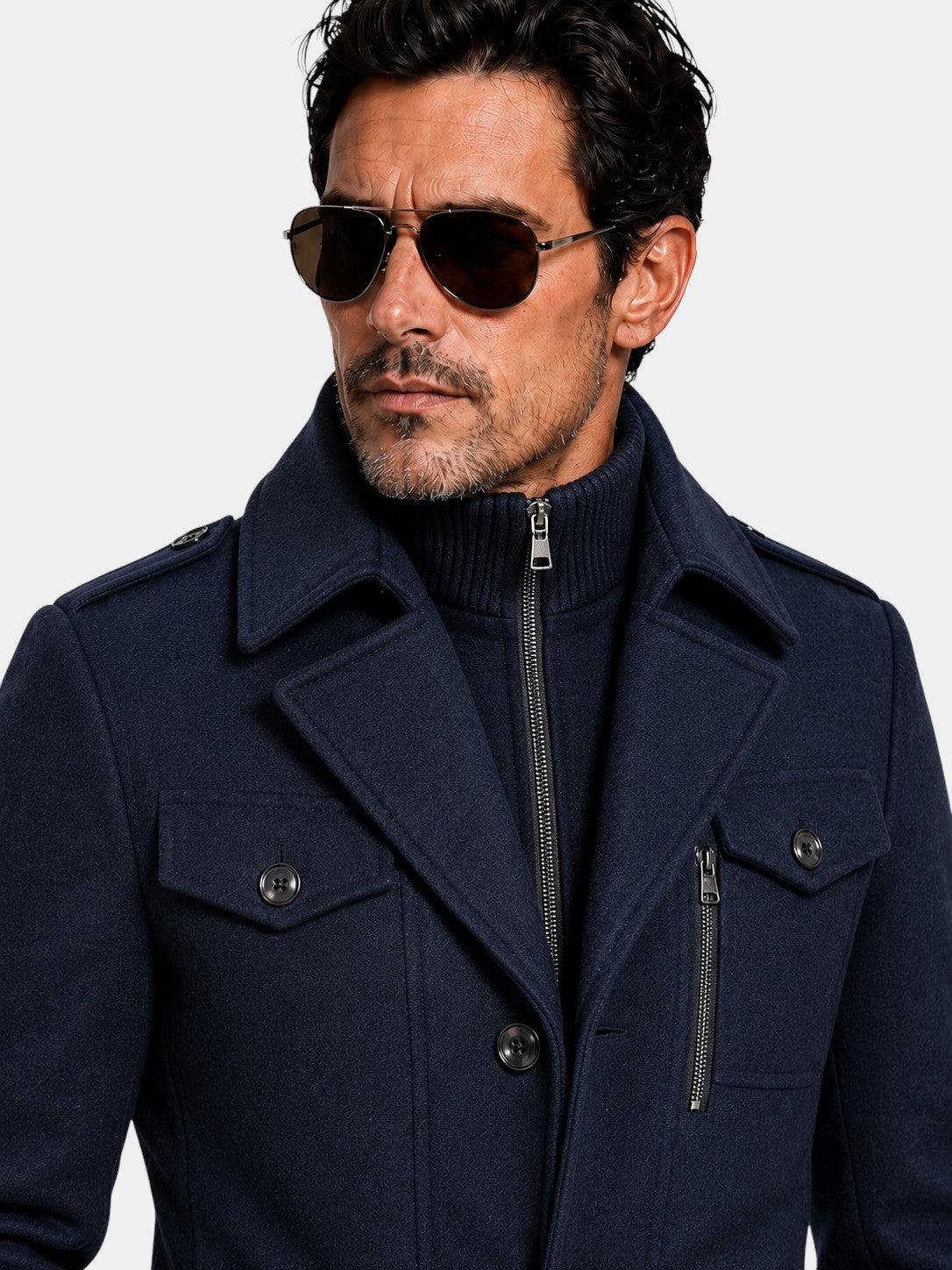 Ckesemen Double Layer Wool Coat