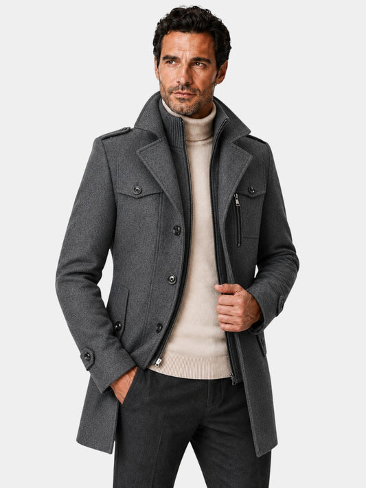 Ckesemen Double Layer Wool Coat