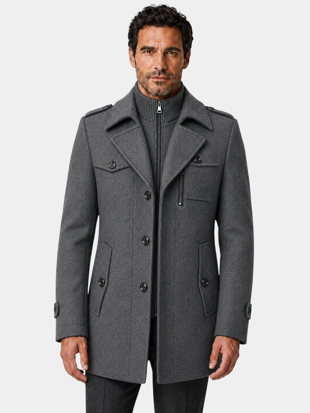 Ckesemen Double Layer Wool Coat