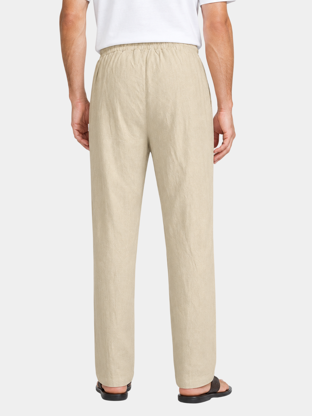 Lightweight Relaxed-Fit Linen Drawstring Pants