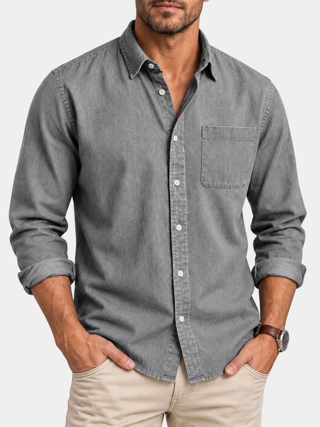 Premium Vintage Casual Long Sleeve Shirt