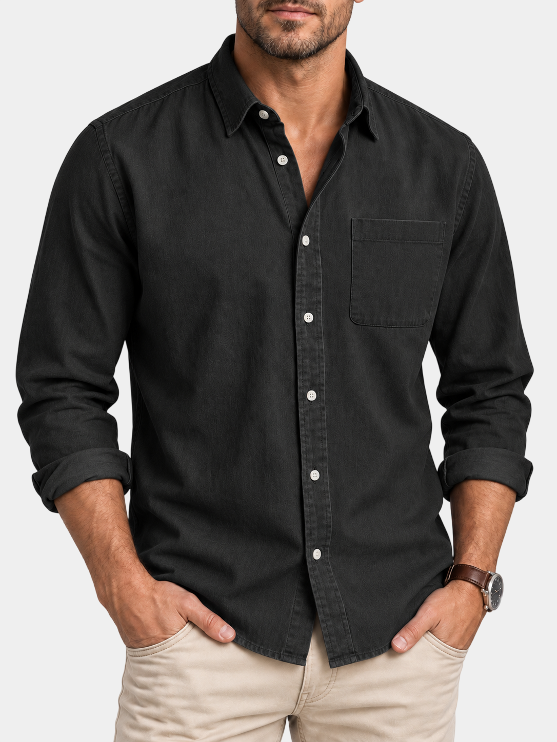 Premium Vintage Casual Long Sleeve Shirt