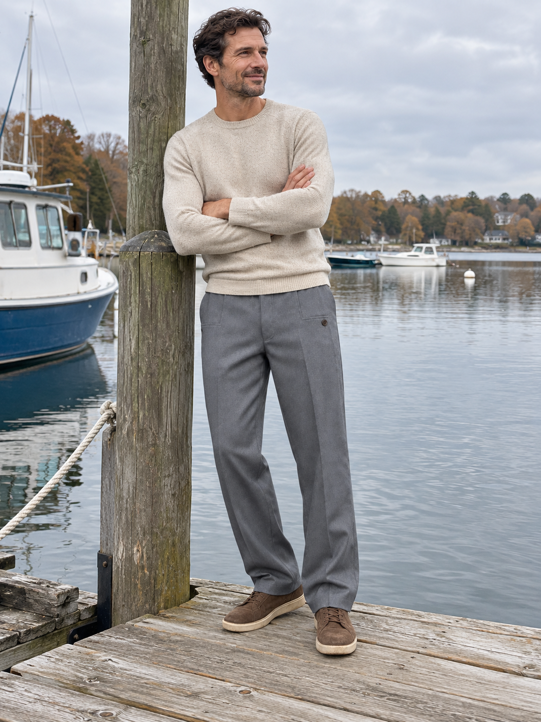 Urban Straight-Leg Drawstring Casual Pants