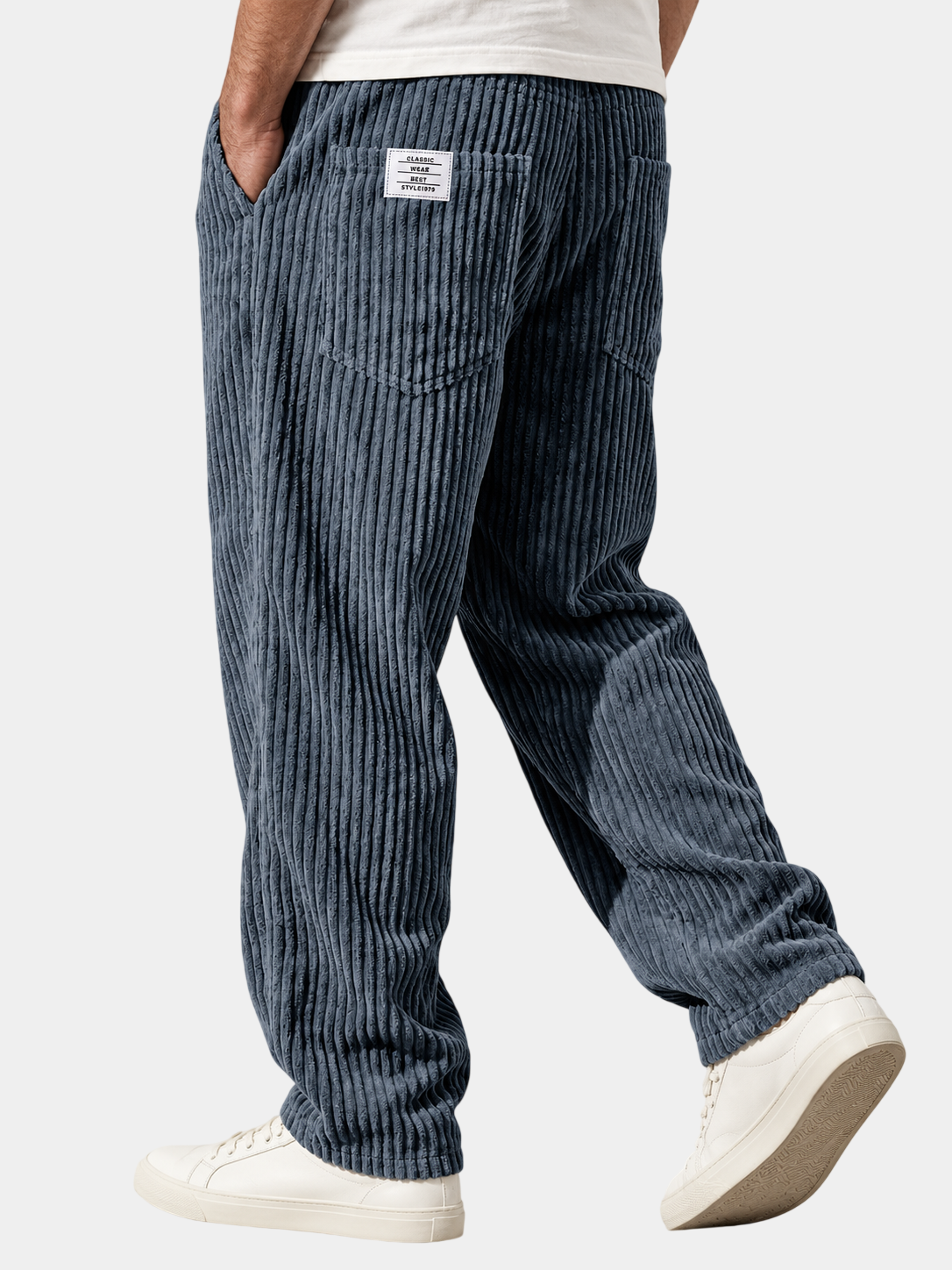 Relaxed Fit Corduroy Drawstring Pants