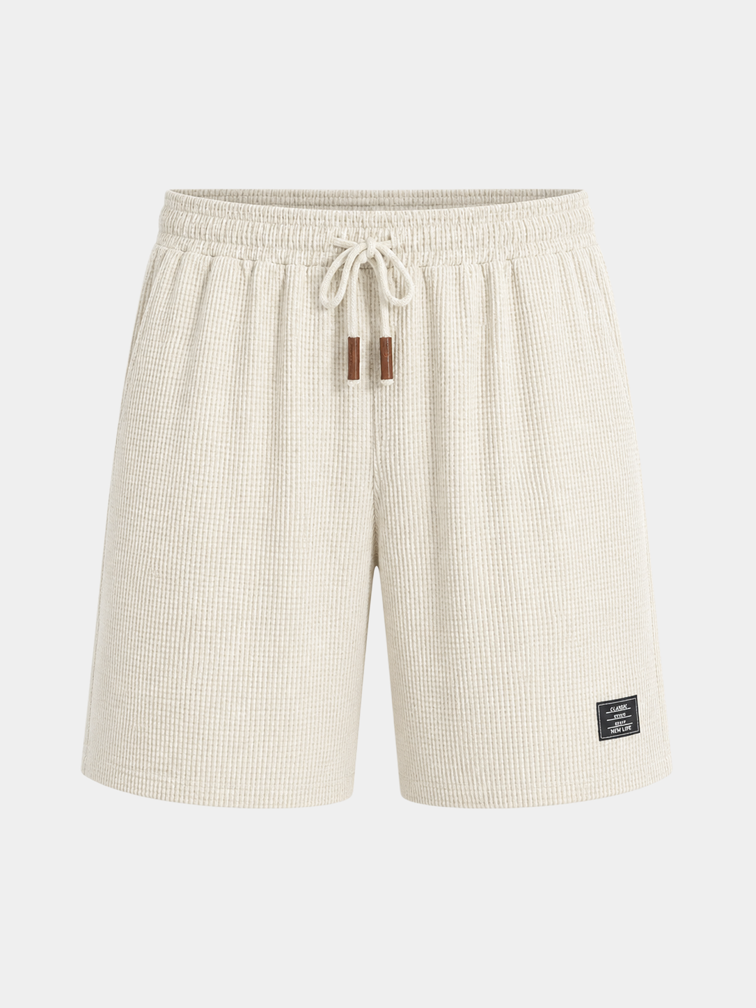 Waffle Textured Cotton-Blend Shorts