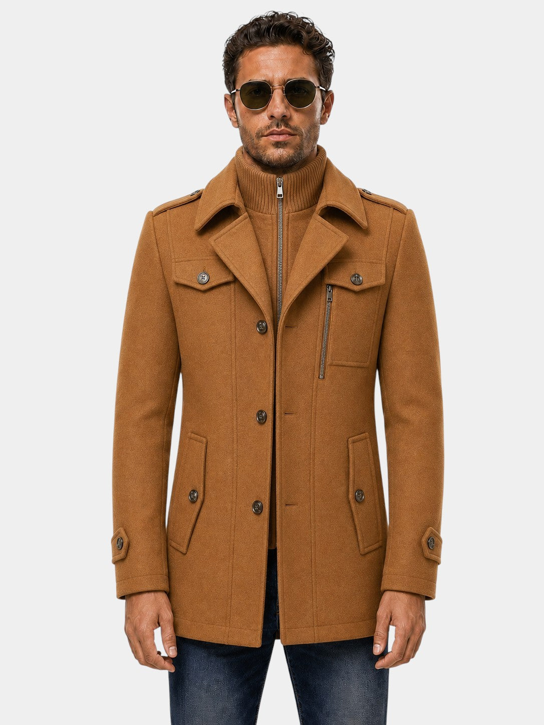 Ckesemen Double Layer Wool Coat