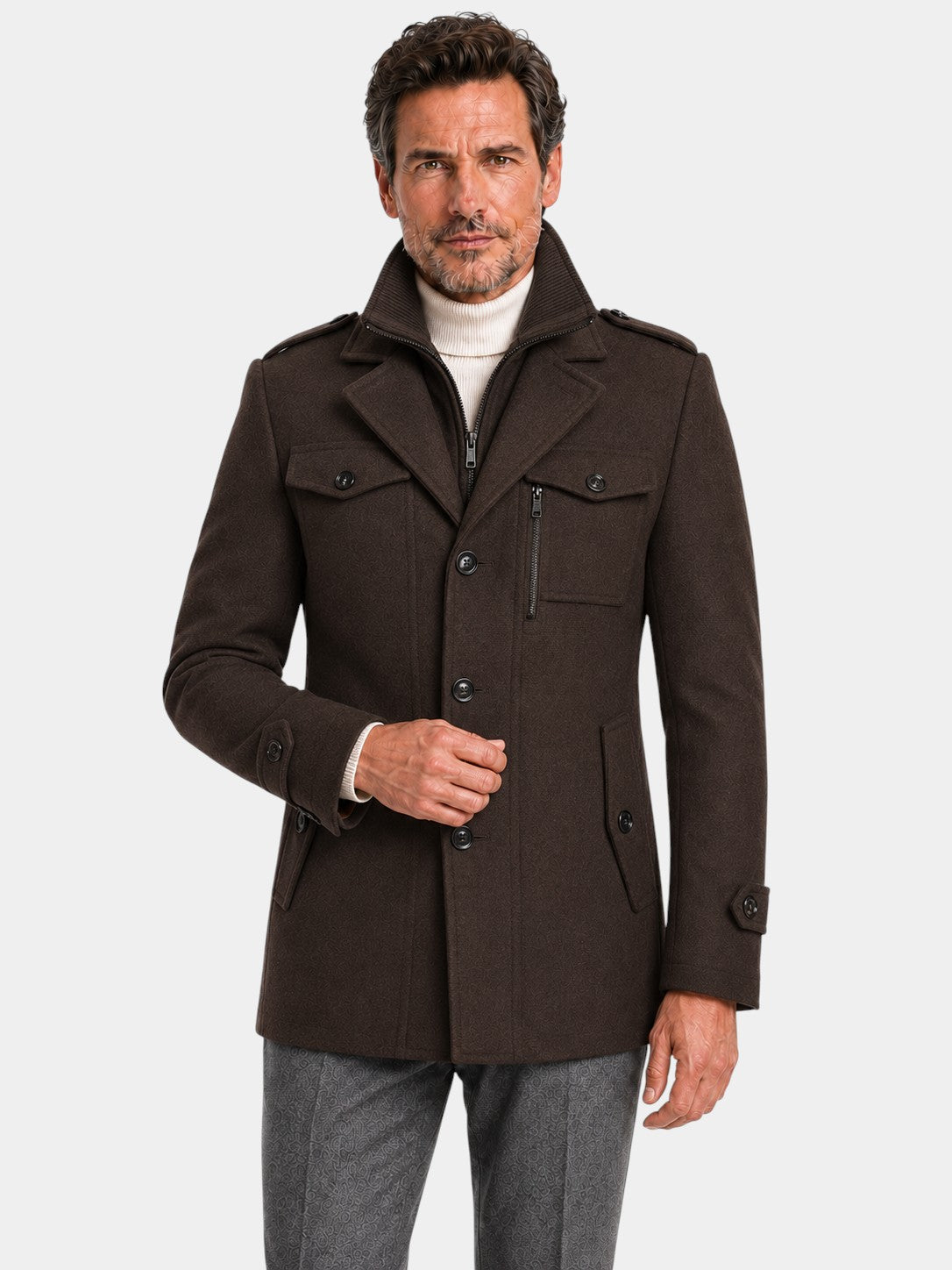 Ckesemen Double Layer Wool Coat