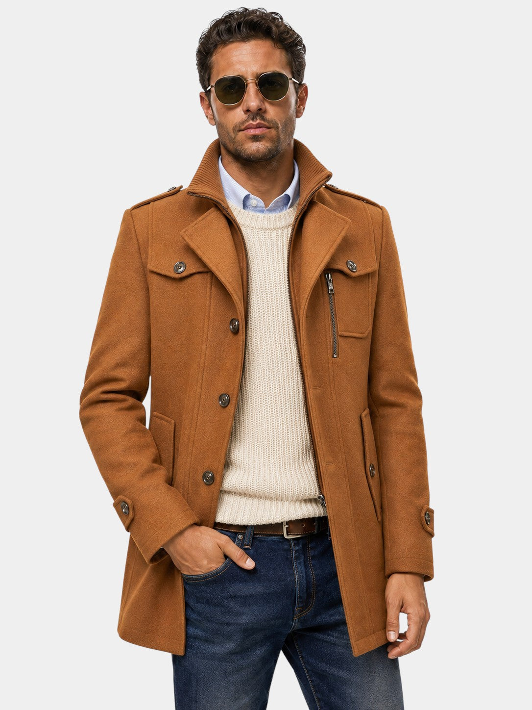 Ckesemen Double Layer Wool Coat