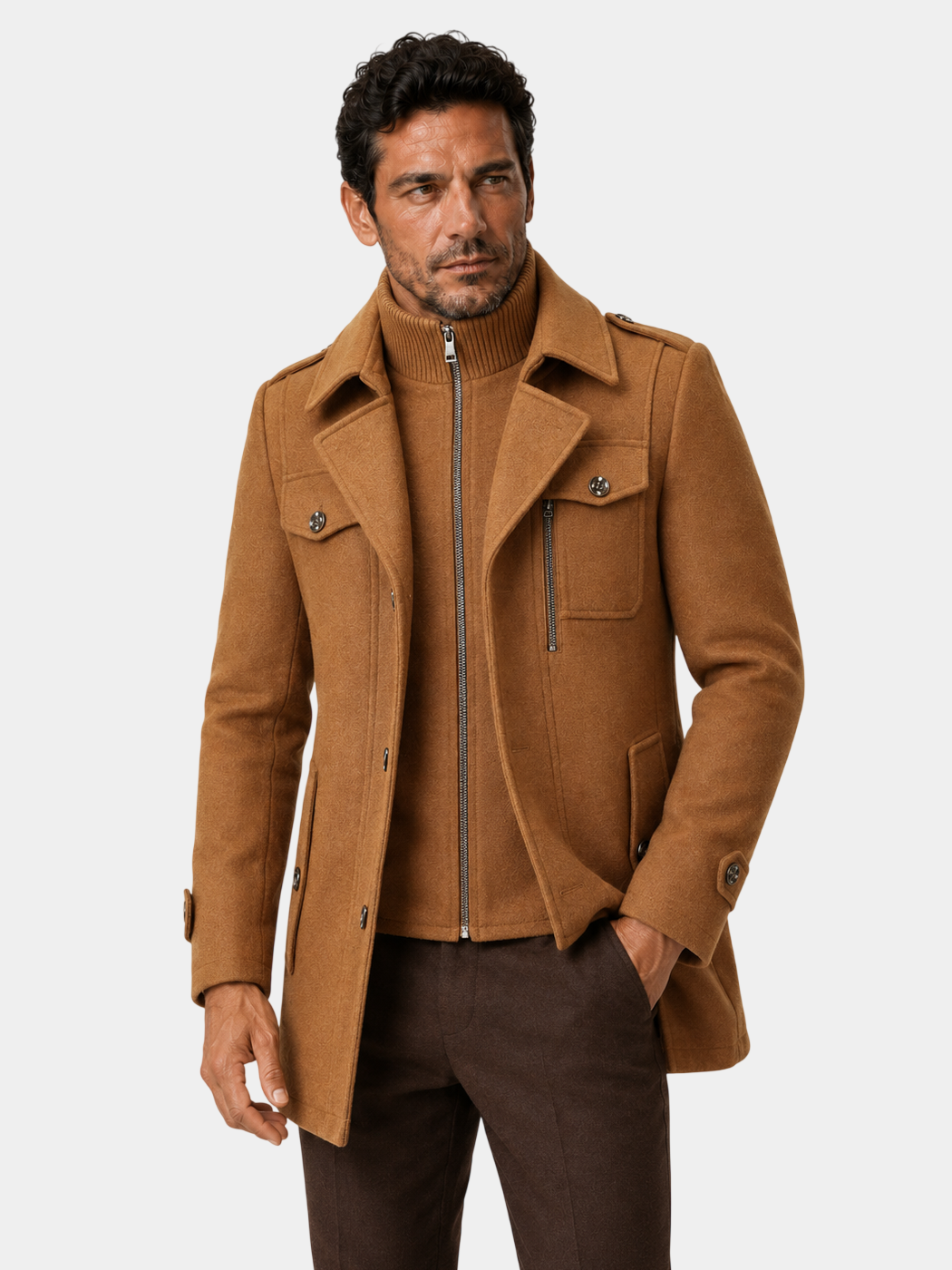 Ckesemen Double Layer Wool Coat