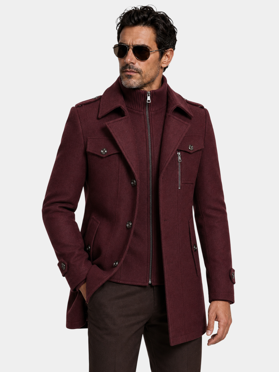 Ckesemen Double Layer Wool Coat