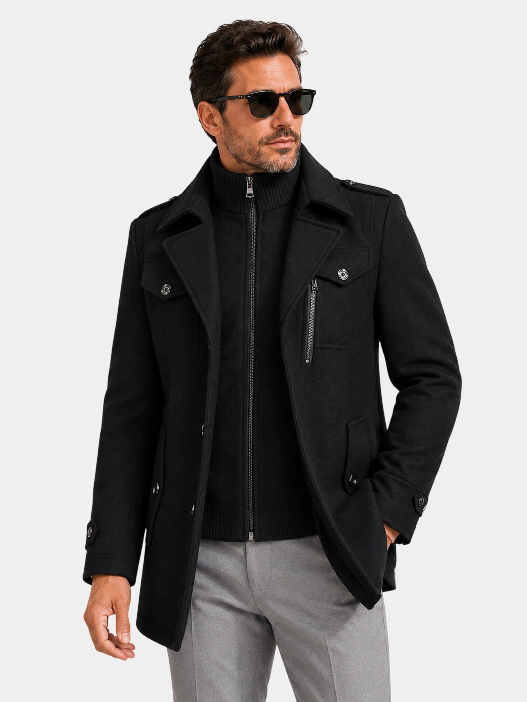 Ckesemen Double Layer Wool Coat