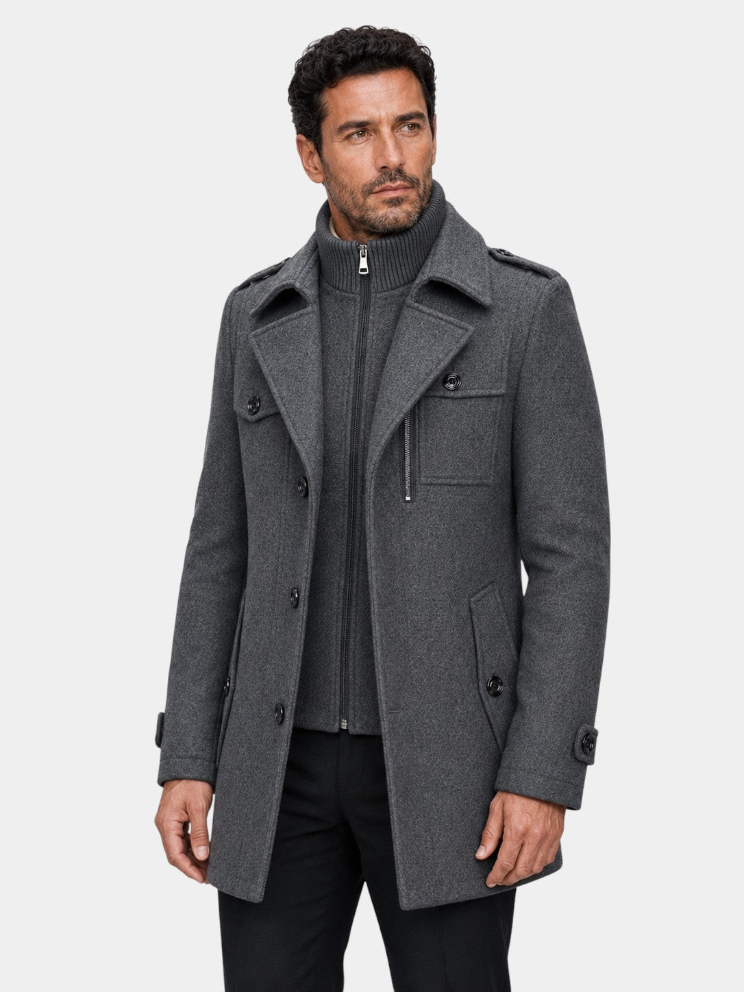 Ckesemen Double Layer Wool Coat