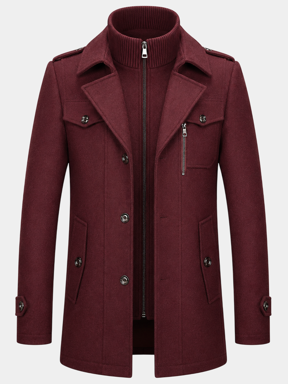 Ckesemen Double Layer Wool Coat
