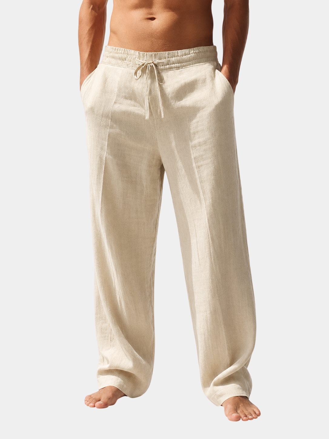 Everyday Relaxed-Fit Linen Drawstring Pants