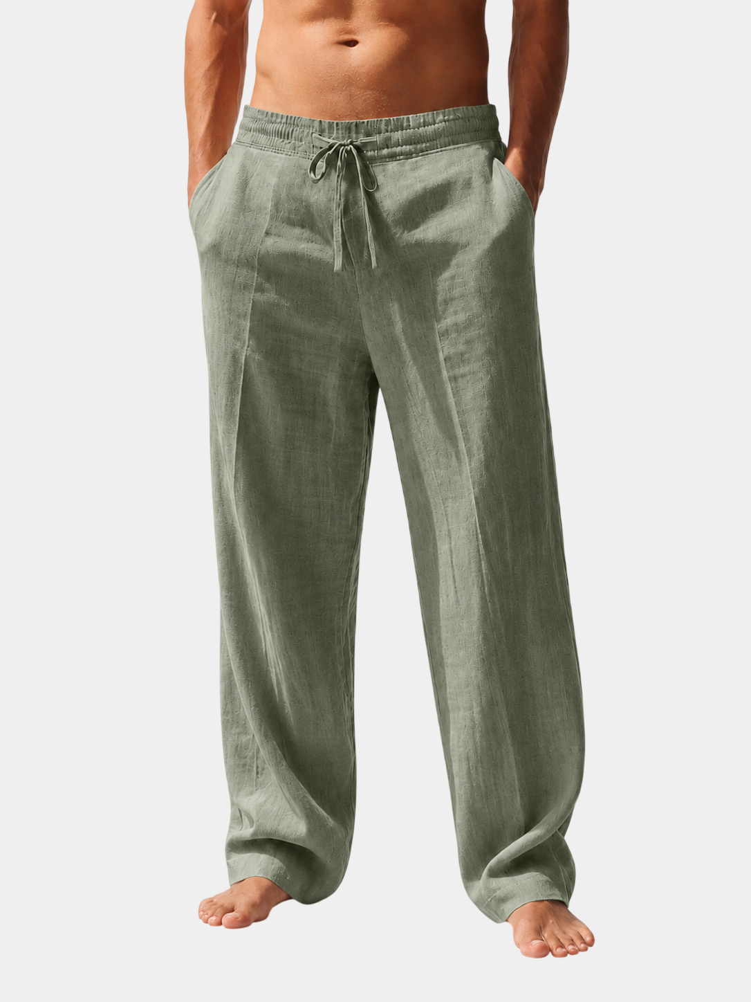 Everyday Relaxed-Fit Linen Drawstring Pants
