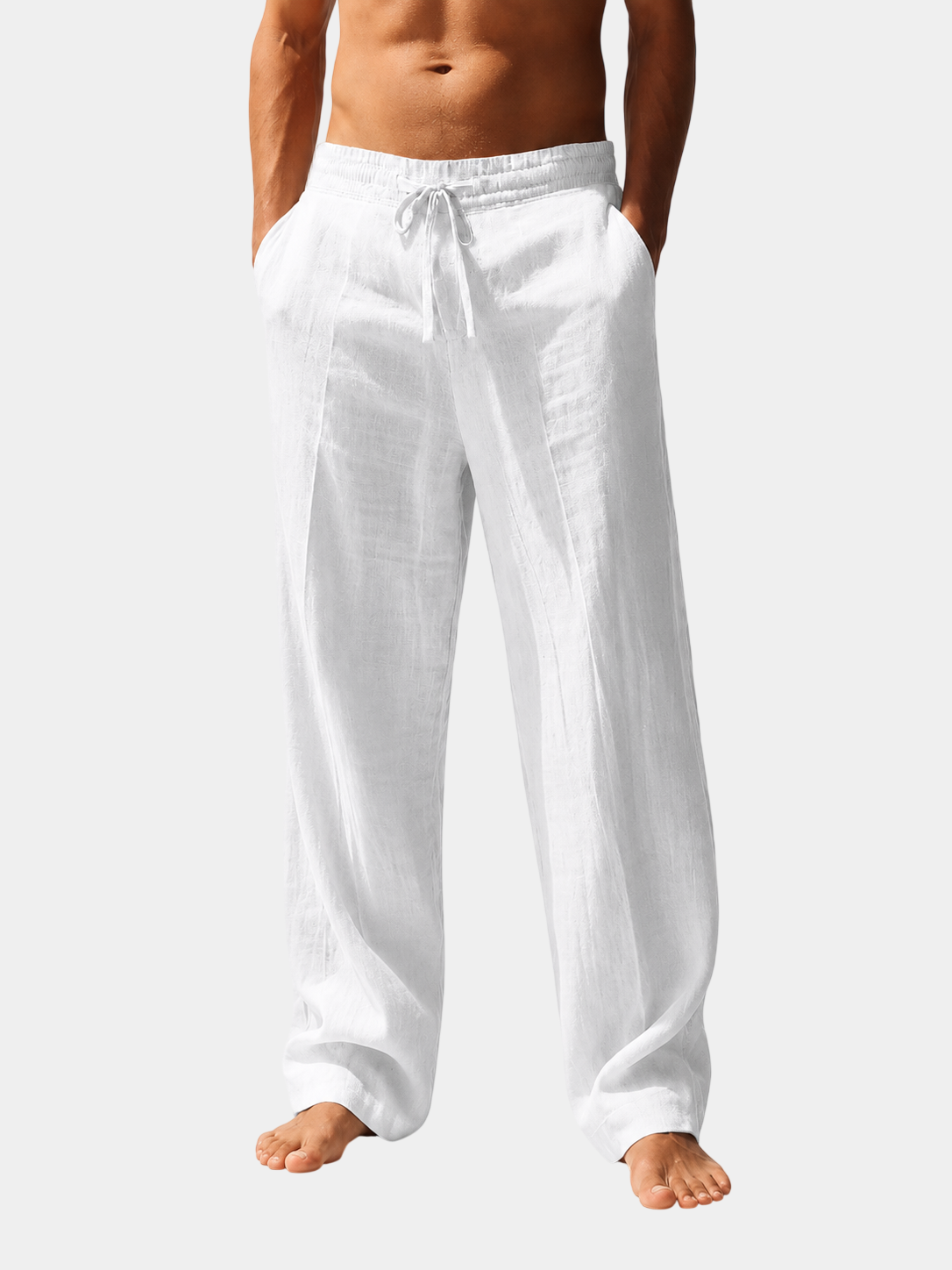 Everyday Relaxed-Fit Linen Drawstring Pants