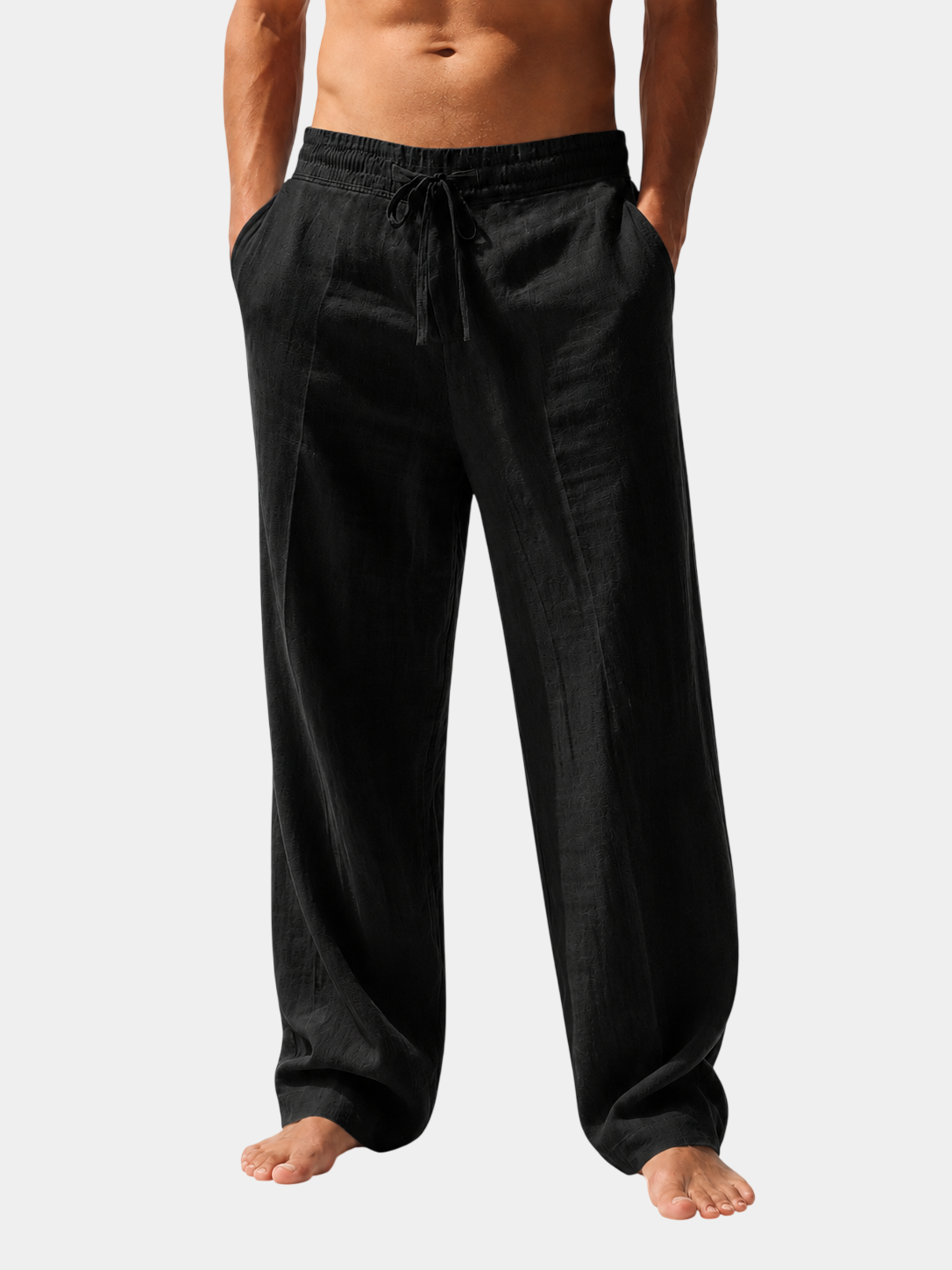 Everyday Relaxed-Fit Linen Drawstring Pants