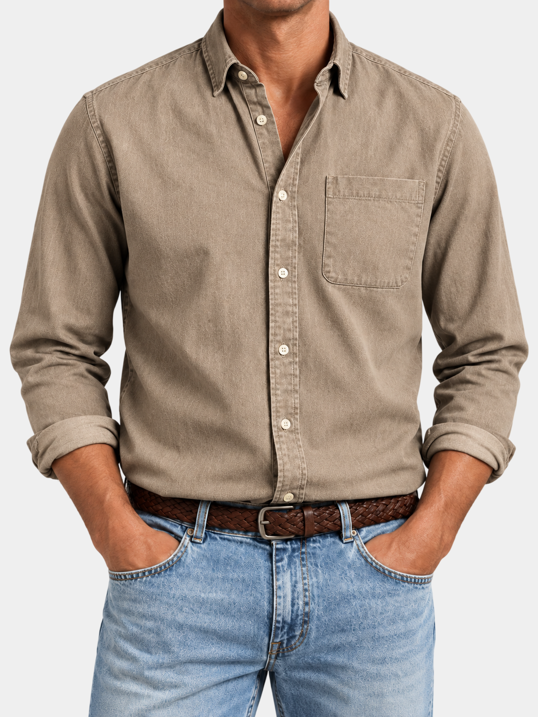 Premium 100% Cotton Vintage Long Sleeve Shirt
