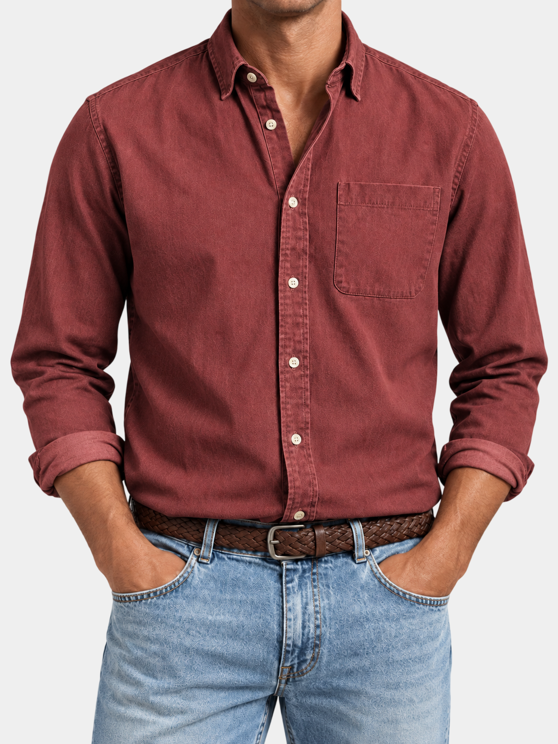 Premium 100% Cotton Vintage Long Sleeve Shirt
