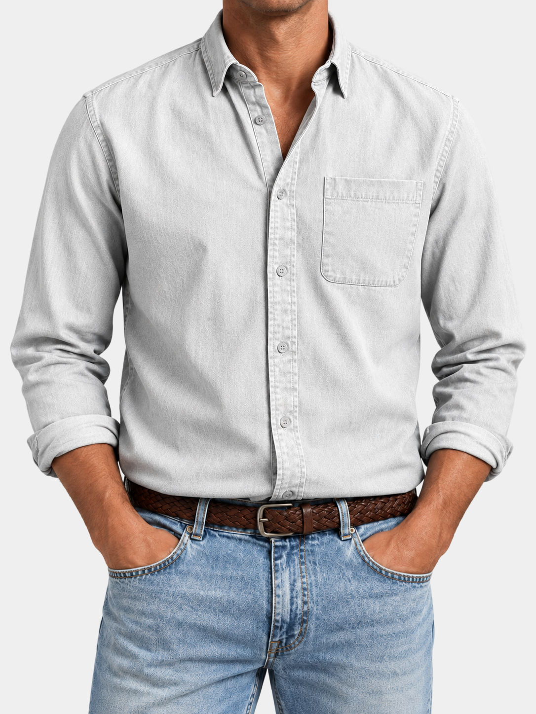 Premium 100% Cotton Vintage Long Sleeve Shirt