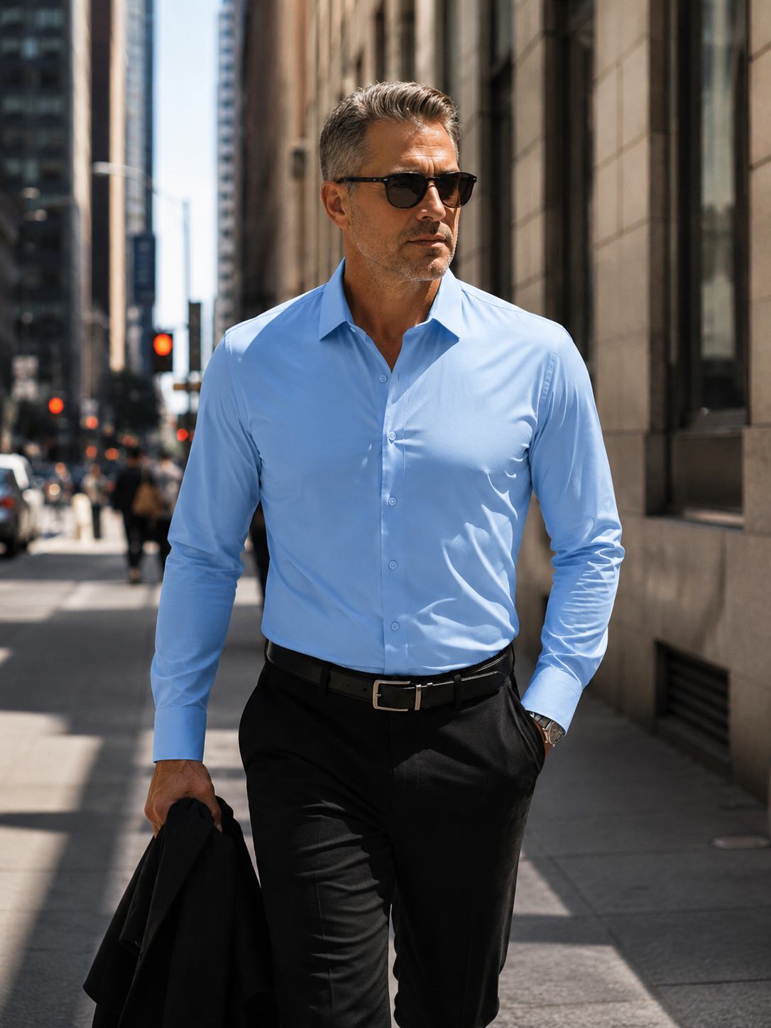 Premium 4-Way Stretch Wrinkle-Resistant Dress Shirt