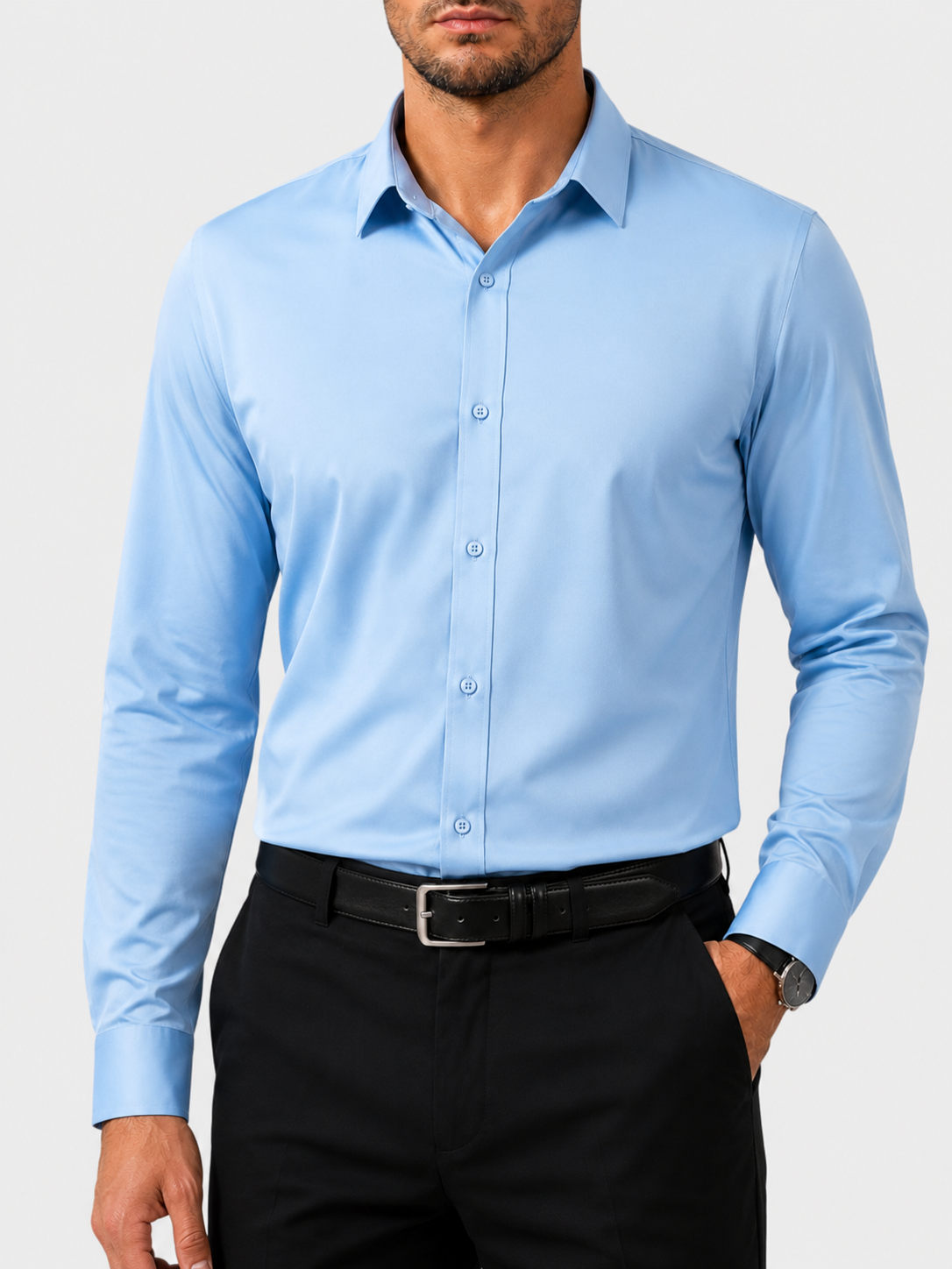 Premium 4-Way Stretch Wrinkle-Resistant Dress Shirt