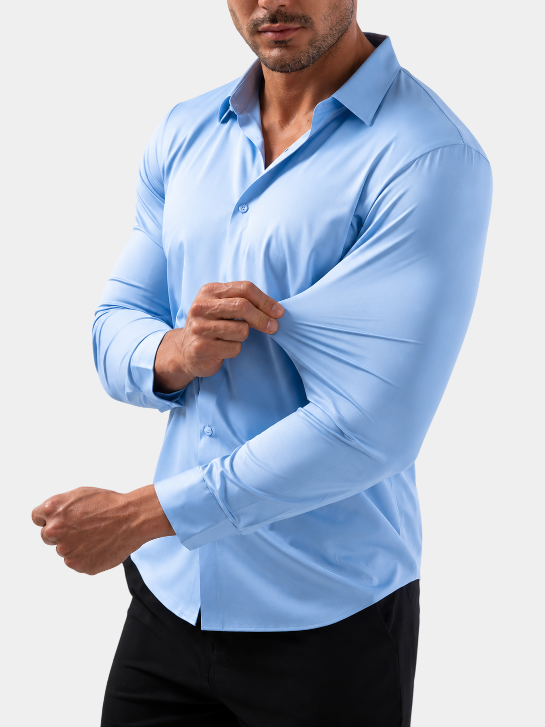 Premium 4-Way Stretch Wrinkle-Resistant Dress Shirt