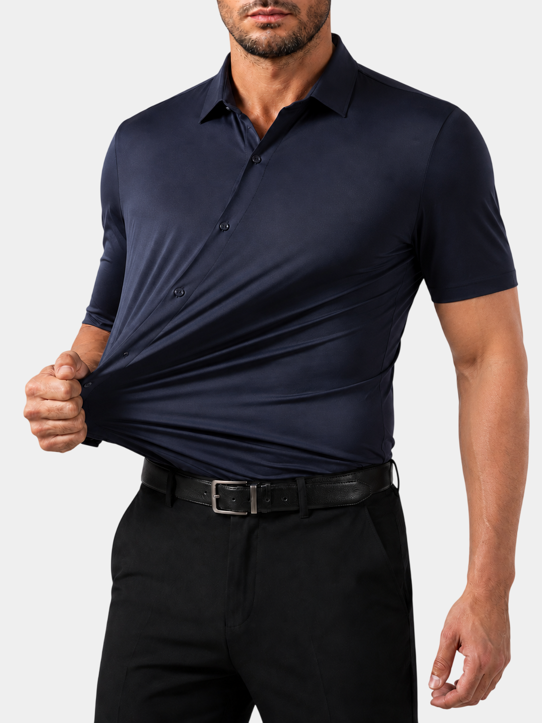Premium 4-Way Stretch Wrinkle-Resistant Dress Shirt