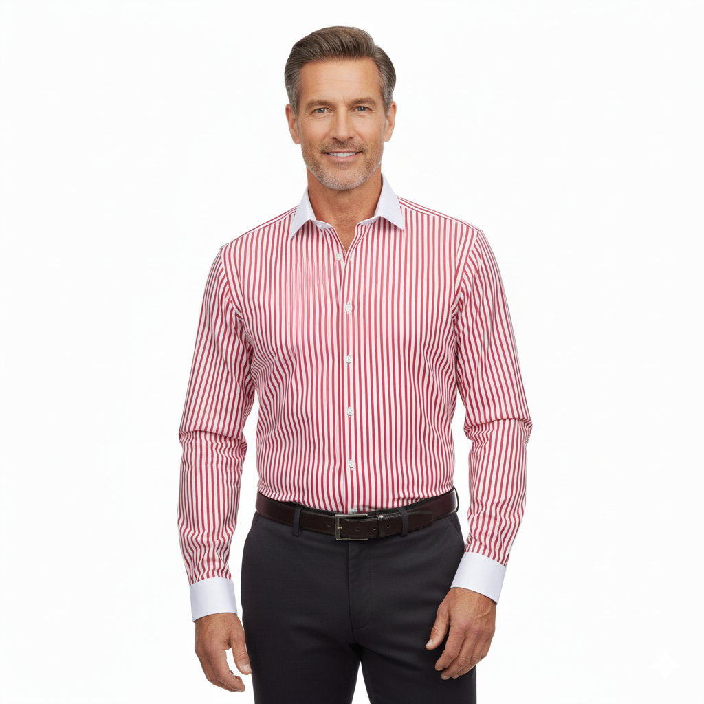 Men's Premium Anti-wrinkle Elastic Stripe Shirt