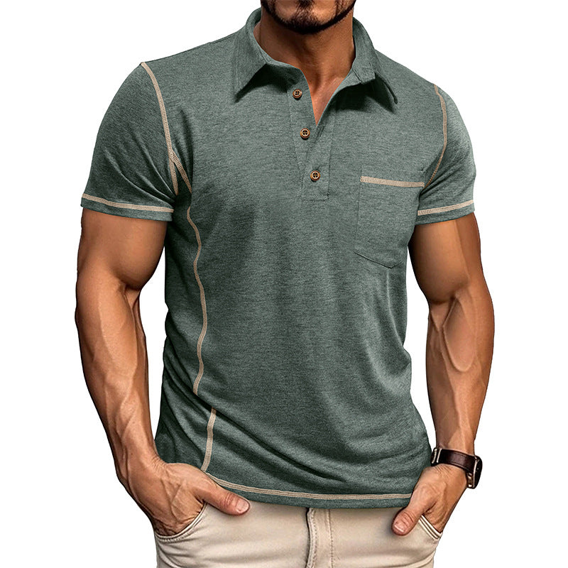 Men's Casual Slim Fit Cotton Blend Polo Shirt