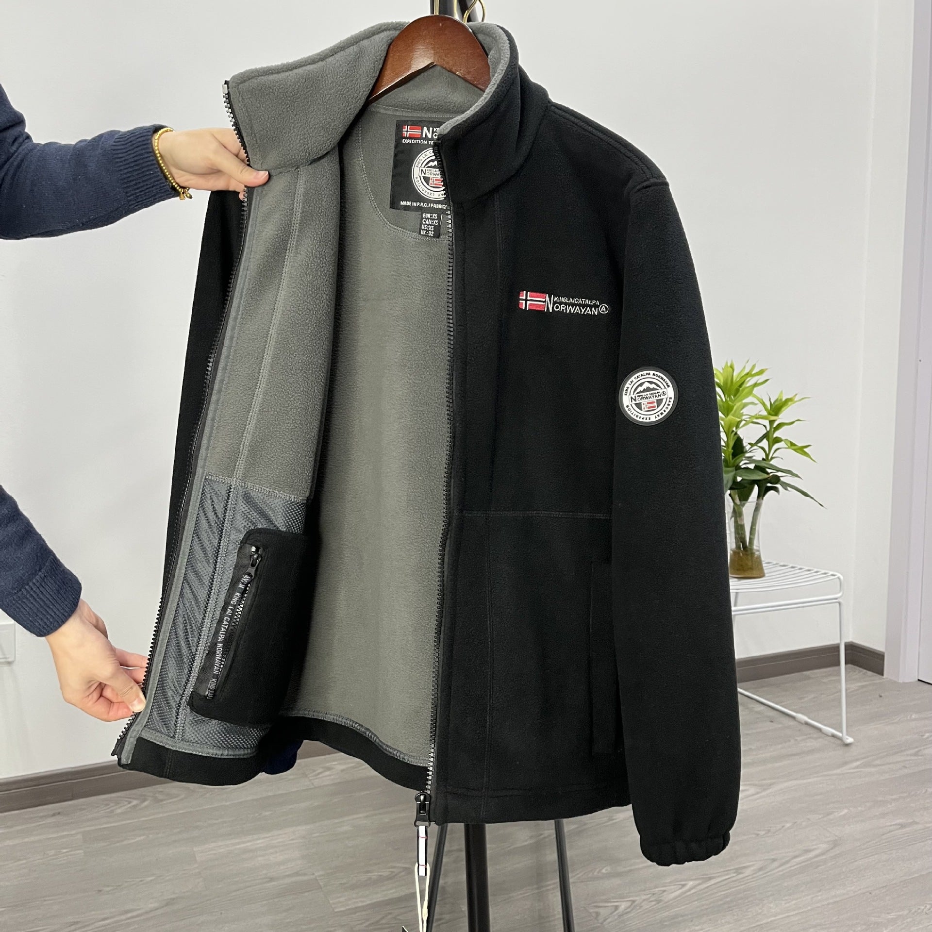 Norway Men's Thick Double-Layer Fleece Jacket