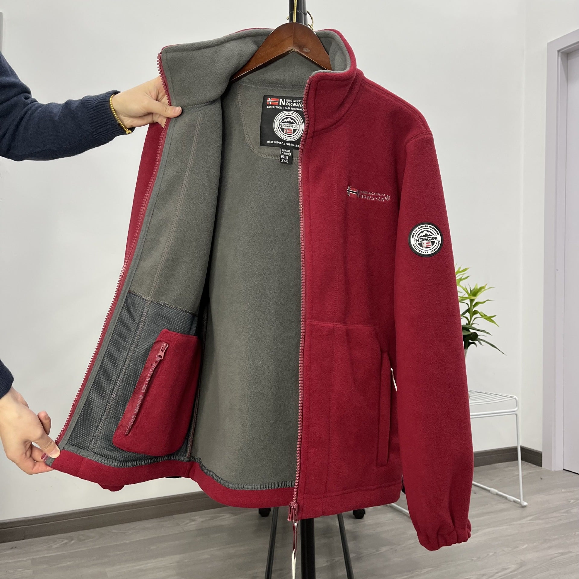 Norway Men's Thick Double-Layer Fleece Jacket