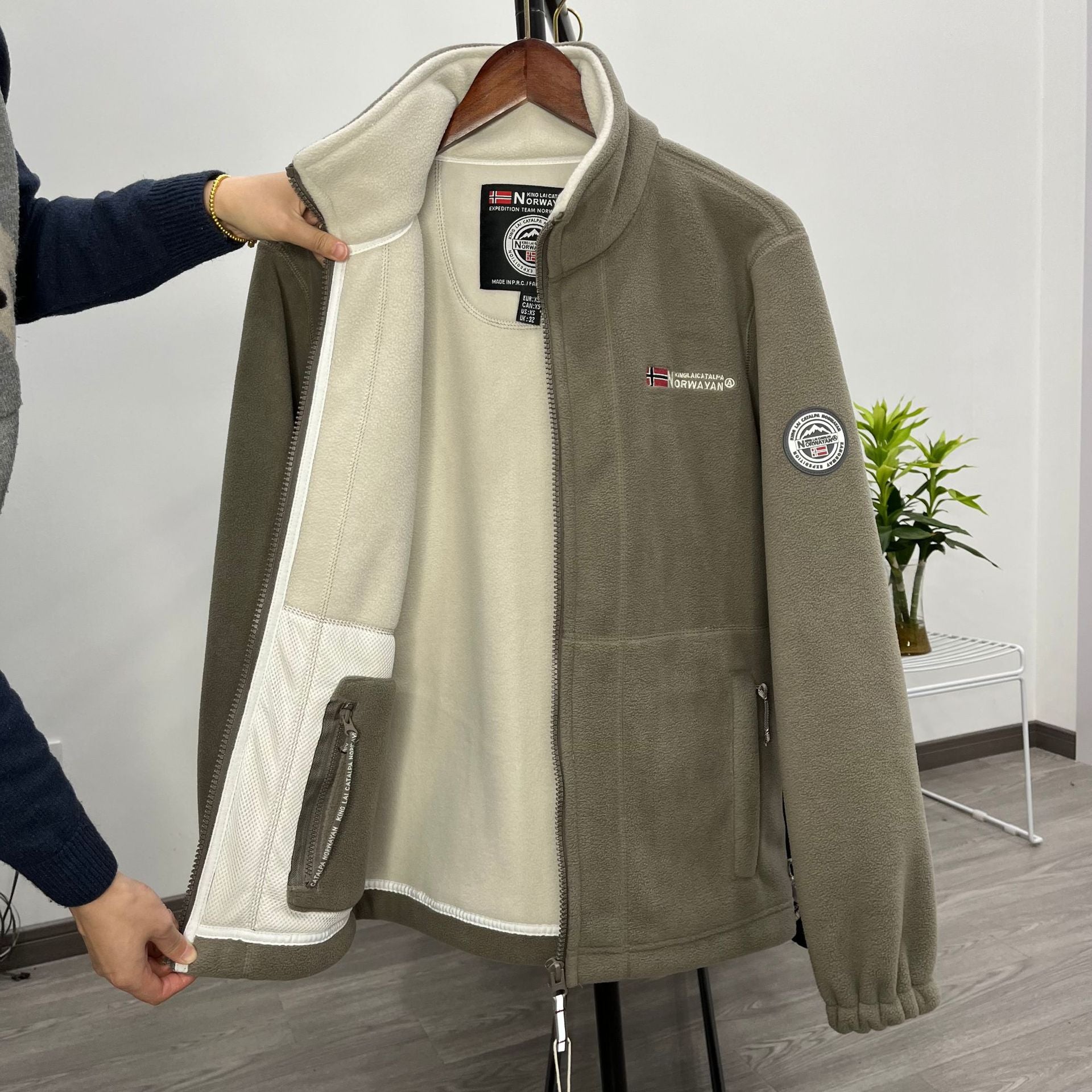 Norway Men's Thick Double-Layer Fleece Jacket